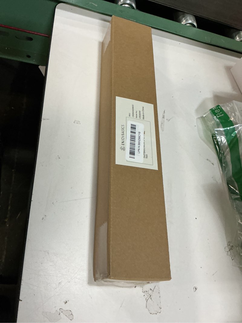 Condition photo showing New/Like New for ENJOYBASICS No Drill Curtain Rods for Window 28 to 47 Inches, 5/8 Inch Diameter Renter Friendly Drapery Rod with Adhesive Brackets without Drilling, Adjustable from 27 to 52 Inches, Nickel Nickel 27-52"