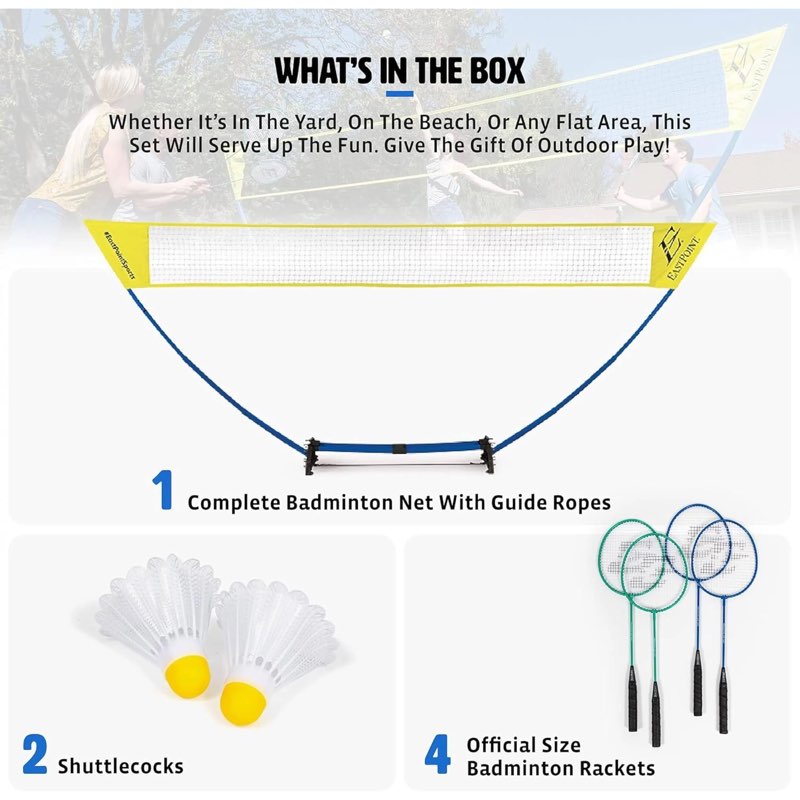 eastpoint sports easy setup badminton set