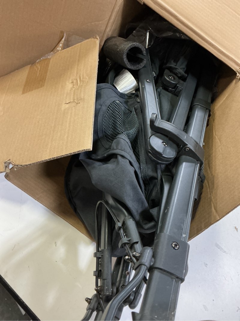 Condition photo showing As Is for UPPAbaby G-Luxe Umbrella Stroller/Lightweight Design for Easy Travel/One-Step Fold + Recline/XL Basket + Canopy/Cup Holder Included/Jake (Charcoal/Carbon)