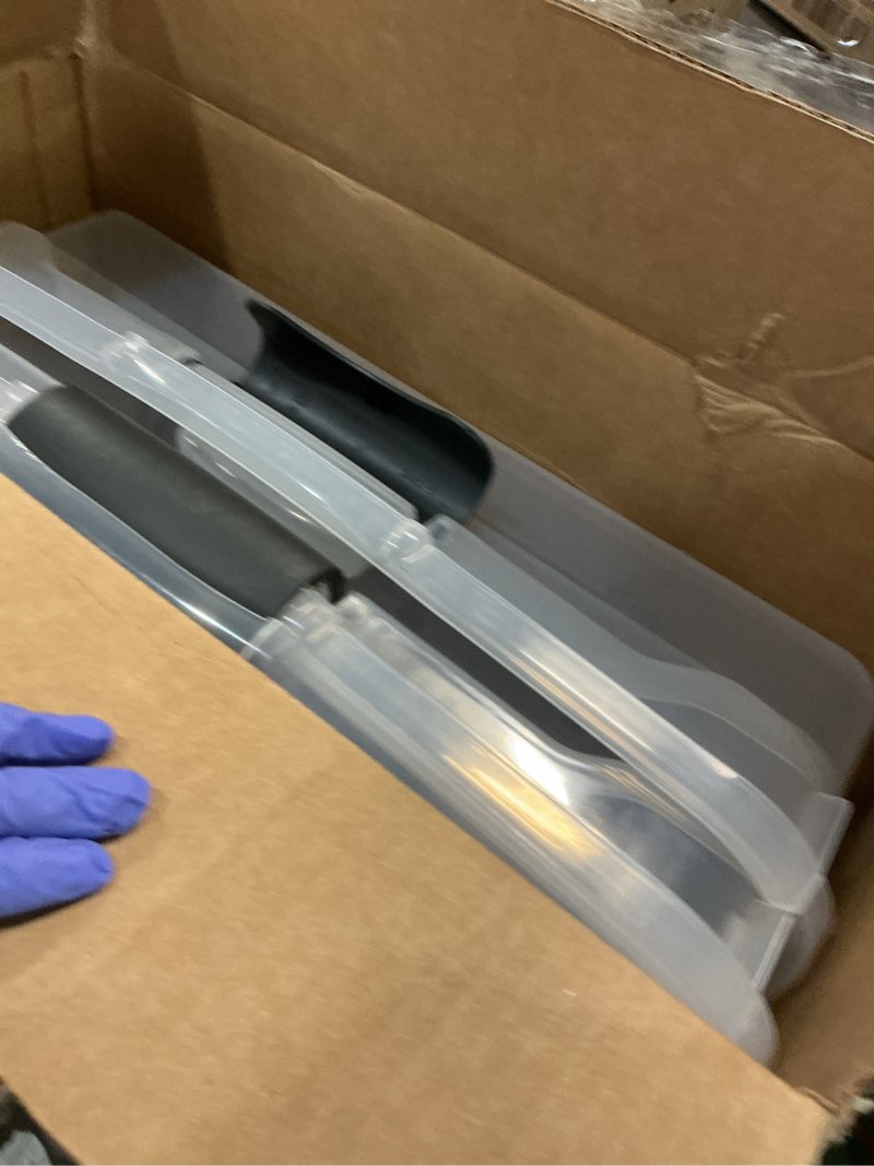 Condition photo showing Good Condition for HOMZ 2-Pack Under Bed Storage, Clear Plastic Containers with Lids, 60 Quart, Gray Latch - Stackable Underbed Organizer Bins for Shoes, Bags, Clothes, and Towels Grey 60 Quart