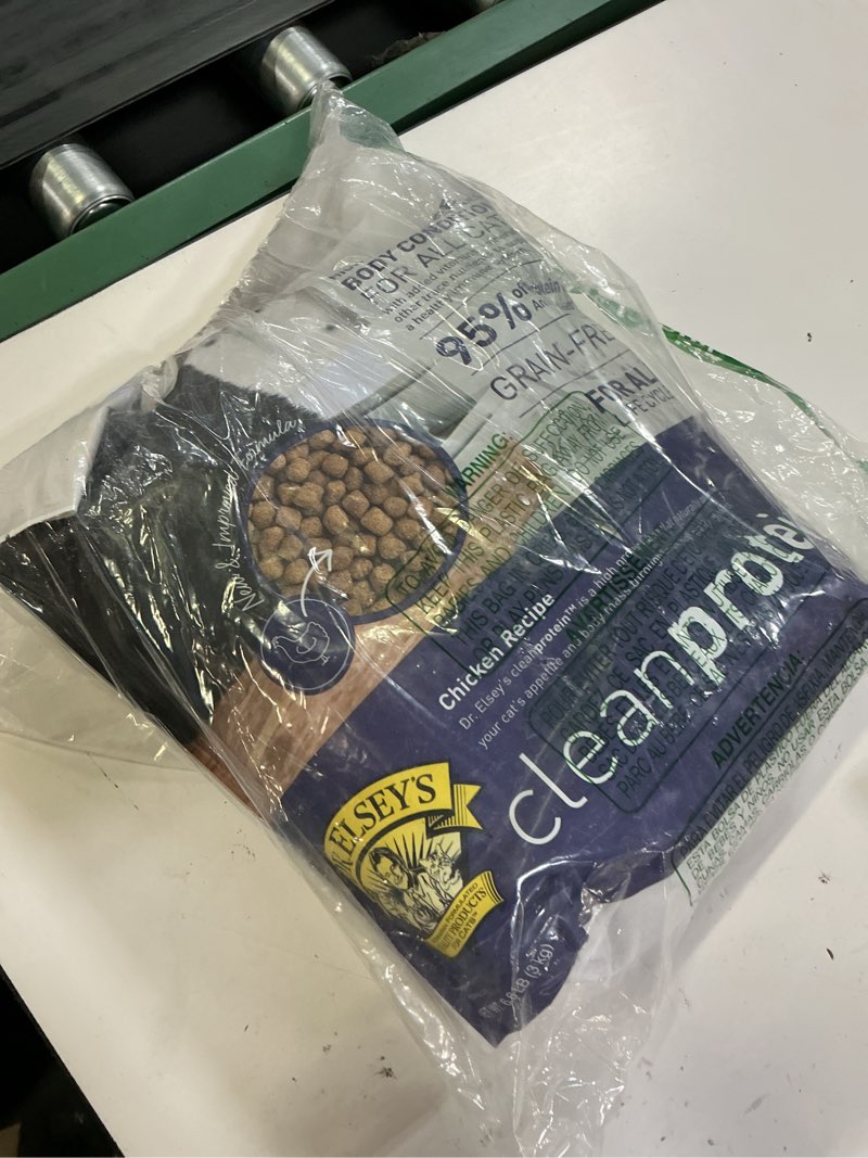 Condition photo showing Good Condition for best by date-17/aug/27) dr. elsey's® cleanprotein chicken cat kibble 6.6 lb. bag