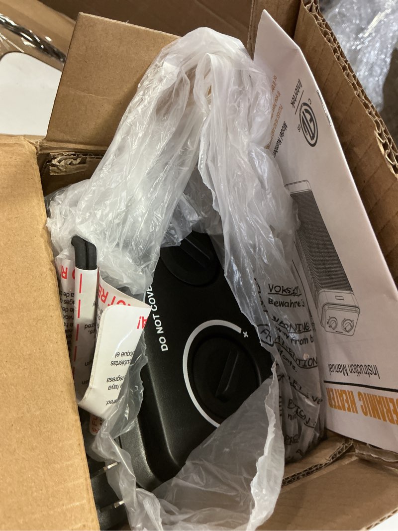 Condition photo showing Good Condition for 1500W Space Heater for Indoor Use, PTC Ceramic Heater with Thermostat, Small Space Heater 3 Modes, Electric Portable Heater with Safety Protection for Bedroom, Quiet Office, 2S Rapid Heating DARK BLACK