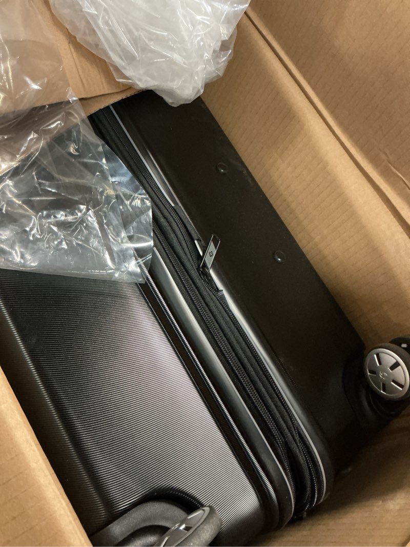 Condition photo showing Good Condition for samsonite omni 2 28-inch large checked hardside luggage with 360° spinner wheels - scratch resistant hardshell - tsa lock - expandable polycarbonate shell for lightweight travel - midnight black checked-large spinner midnight black