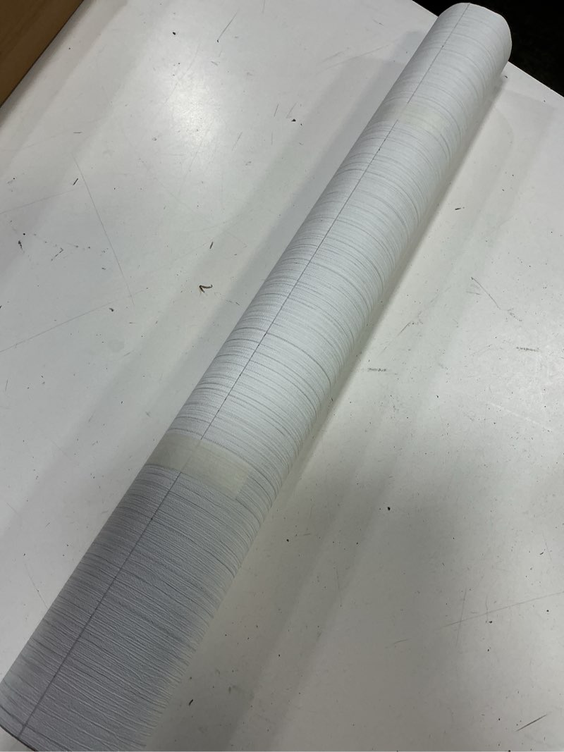 Condition photo showing Good Condition for white grasscloth wallpaper peel and stick texture contact paper 15.7"x120" - vintage removable waterproof wall paper for room walls, cabinets, furniture, drawers, desk white 15.7" x 120"