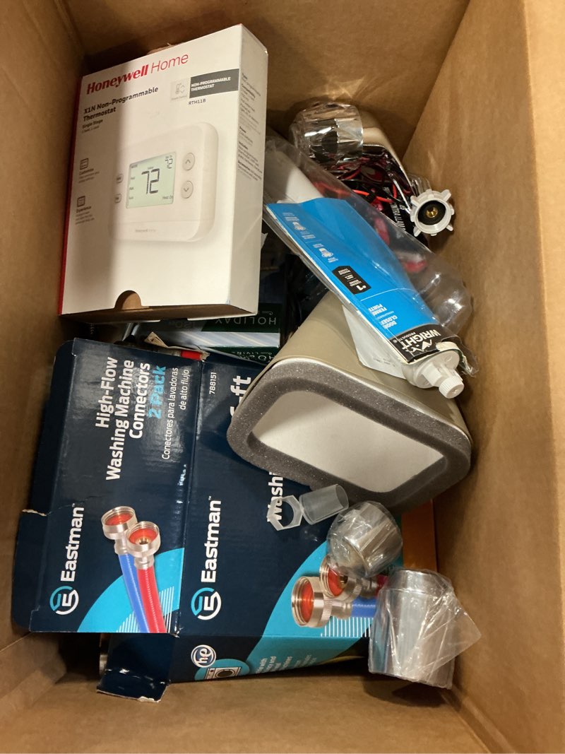 Condition photo showing As Is for Assorted Home Improvement Lot (Small Tools, Screw, Home Accessories, etc.)