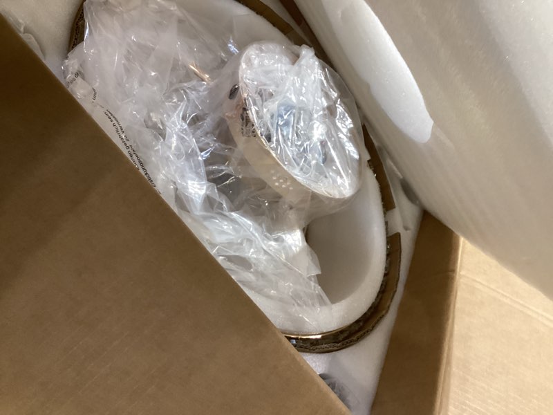 Condition photo showing Good Condition for Siljoy 20’’ Gold Crystal Ceiling Fan with Light, Modern Caged Ceiling Fan with Lights and Remote, 6 Speeds Reversible Dimmable Quiet DC Motor Fandelier for Girl’s Bedroom Living Room, 6 x E12 Flush Mount 19.7 Inch