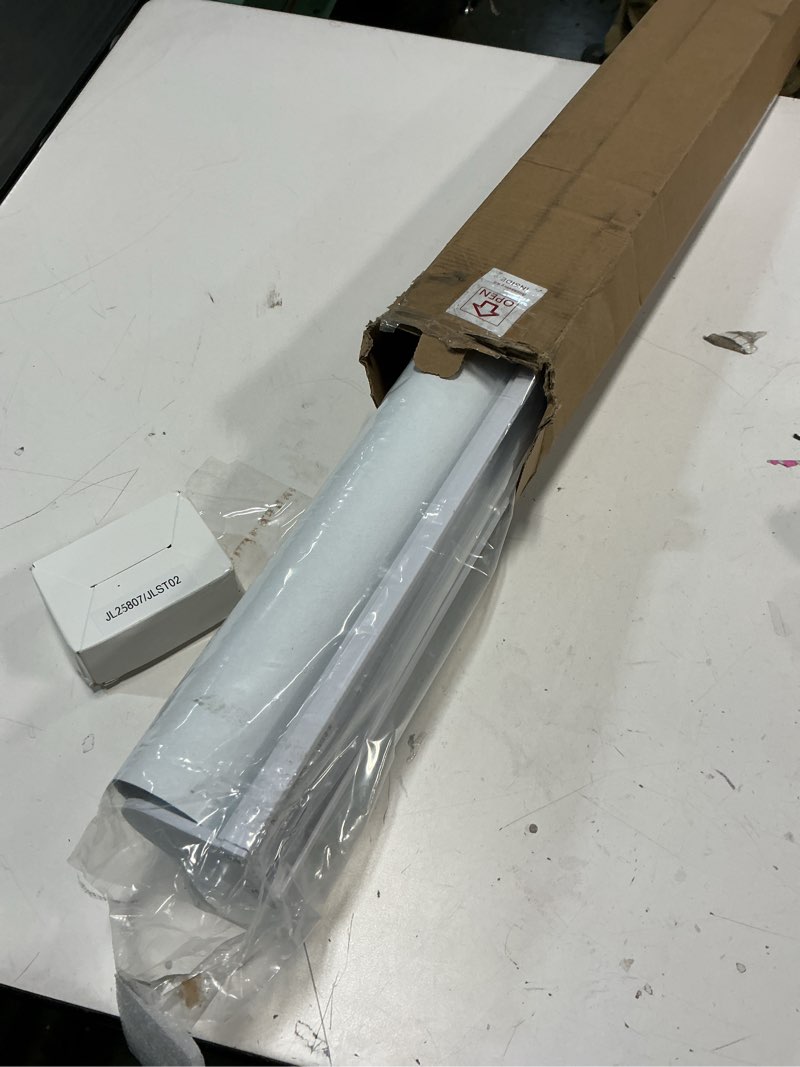 Condition photo showing Good Condition for GENIMO 100% Blackout Roller Window Shades, Window Blinds Cordless with Thermal Insulated, UV Protection Fabric, Mini French Door Blinds for Home, Office, Bedroom, Easy to Install, Linen, 58" W X 72" H Linen White 58"W x 72"H