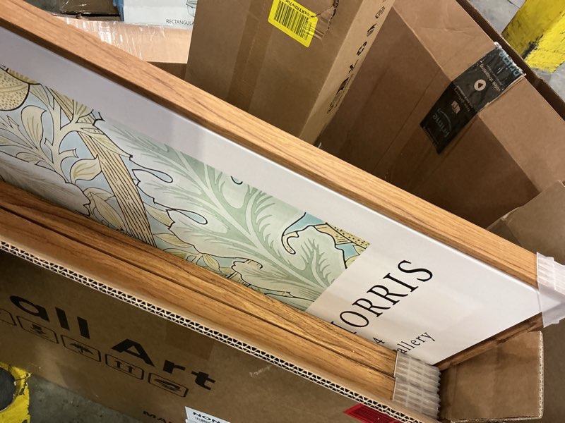 Condition photo showing Good Condition for Framed William Morris Sage Green Wall Art Set of 3, Vintage Nature Green Floral Artwork Prints, Retro Botanical Wall Decor for Living Room, Bedroom, Hallway and Office, Total Size 30x60 20"W x 30" H x 3Pcs Green-D