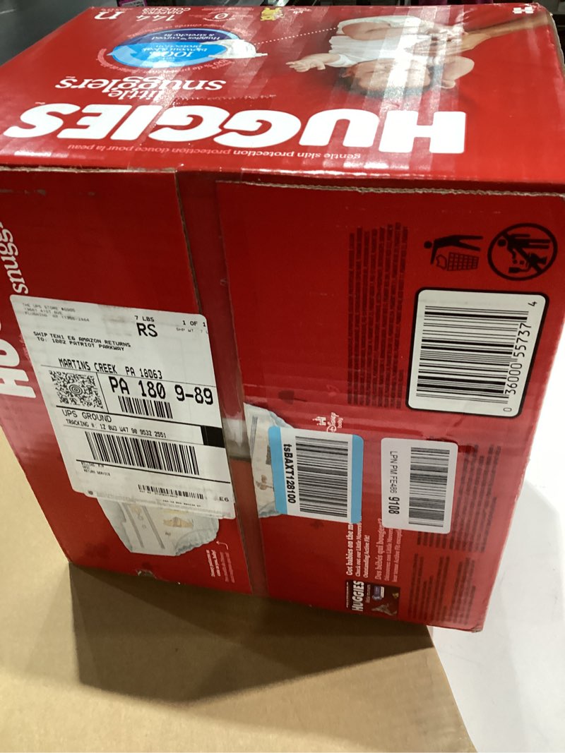 Condition photo showing Good Condition for Huggies Size Newborn Diapers, Little Snugglers Baby Diapers, Size Newborn (up to 10 lbs), 144 Count, Packaging May Vary