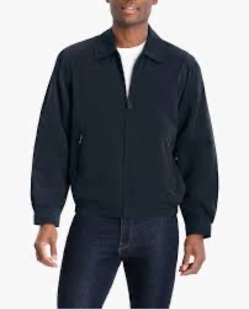 LONDON FOG mens Auburn Zip-front Golf (Regular & Big-tall Sizes) Cotton Lightweight Jacket, Dark Bro