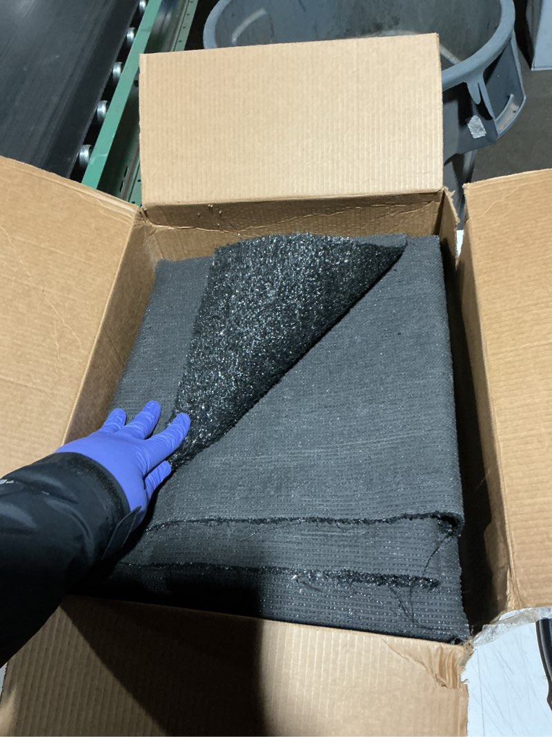 garland rug artificial grass 5 ft. x 8 ft. large indoor/outdoor area rug black -lush black, durable,