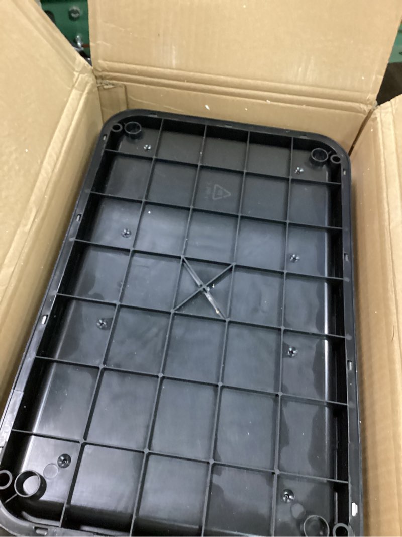 Condition photo showing Good Condition for iTouchless 68 Liter / 18 Gallon Wings-Open Lid Sensor Kitchen Trash Can with Odor Filter, Dog-Proof Slim Automatic Large Capacity Stainless Steel Garbage Recycling Bin for Home Office Business Garage Mist Silver, Brushed Stainless Steel