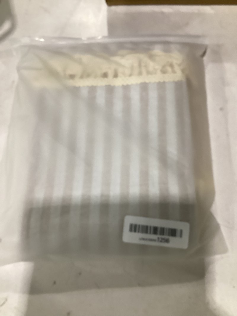 Condition photo showing New/Like New for amzali stripe tassel tablecloth cotton linen stain resistant/dust-proof waterproof table cover for kitchen dinning tabletop decoration (rectangle/oblong,55 x 55 inch, beige) beige 55" x 55" (rectangular)