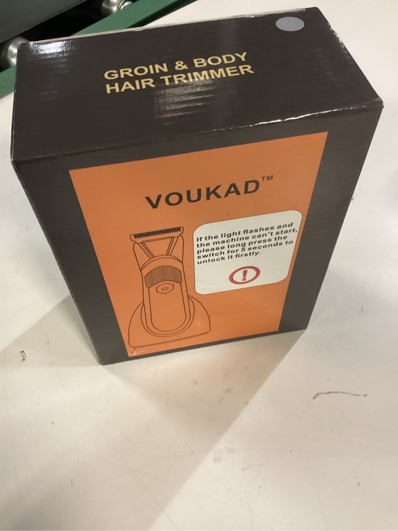 Condition photo showing New/Like New for Body Trimmer for Men - Groin & Ball Shaver with Charging Dock - Constant Power No-Pull Electric Pubic Hair Clipper - 5-in-1 Guard Waterproof Body Groomer with LED Light, for Groin, Armpit & Body Grey