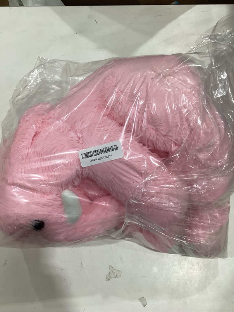 Condition photo showing As Is for Elephant Weighted Stuffed Animals 5 lbs 16 inches Pink, Large Weighted Elephant Plushie Cuddly Pillow Gift for Kids & Adults Pink Elephant(5 Lbs,16" )