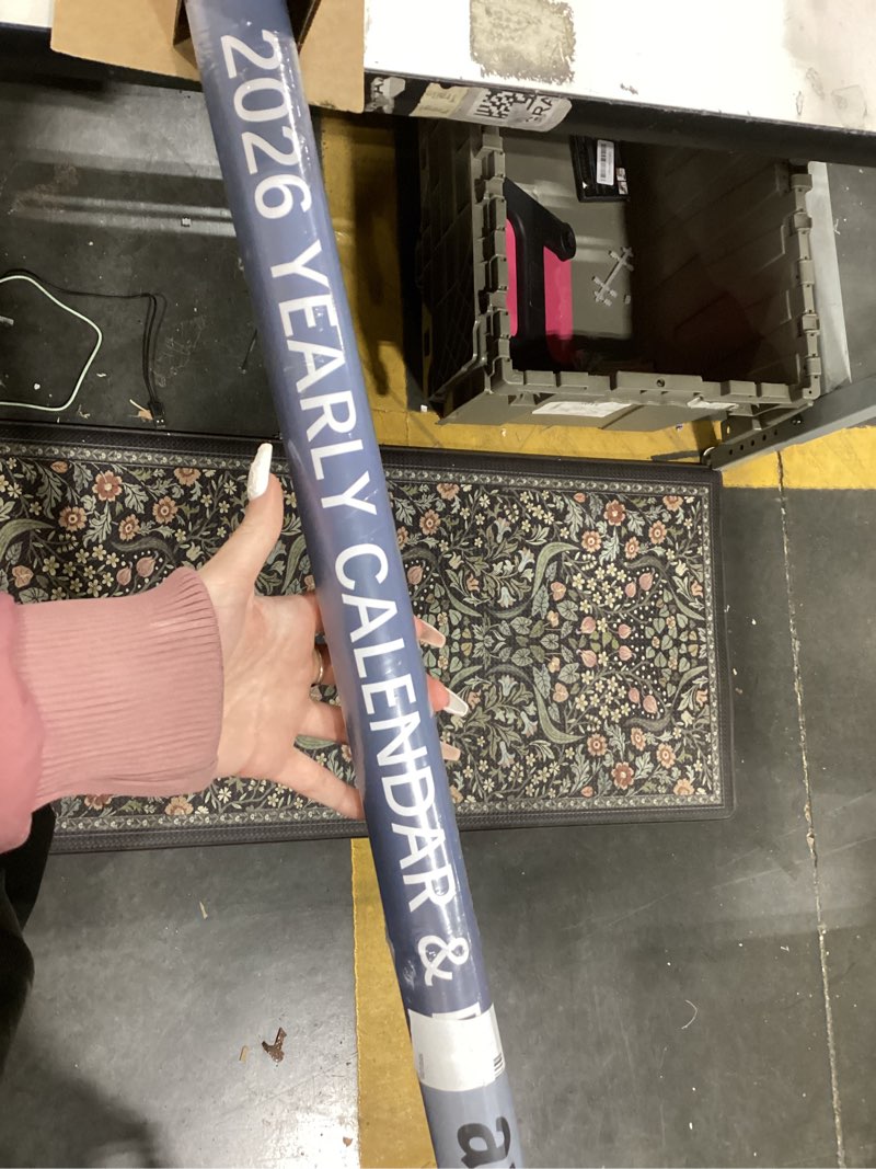 Condition photo showing Good Condition for 32" x 48" 2026 Wall Calendar, Large Rolled Wet & Dry Erase Wall Calendar 12 Month, Yearly Laminated Wall Calendars, Reversible Annual Planner, Horizontal/Vertical, with Julian Dates grey