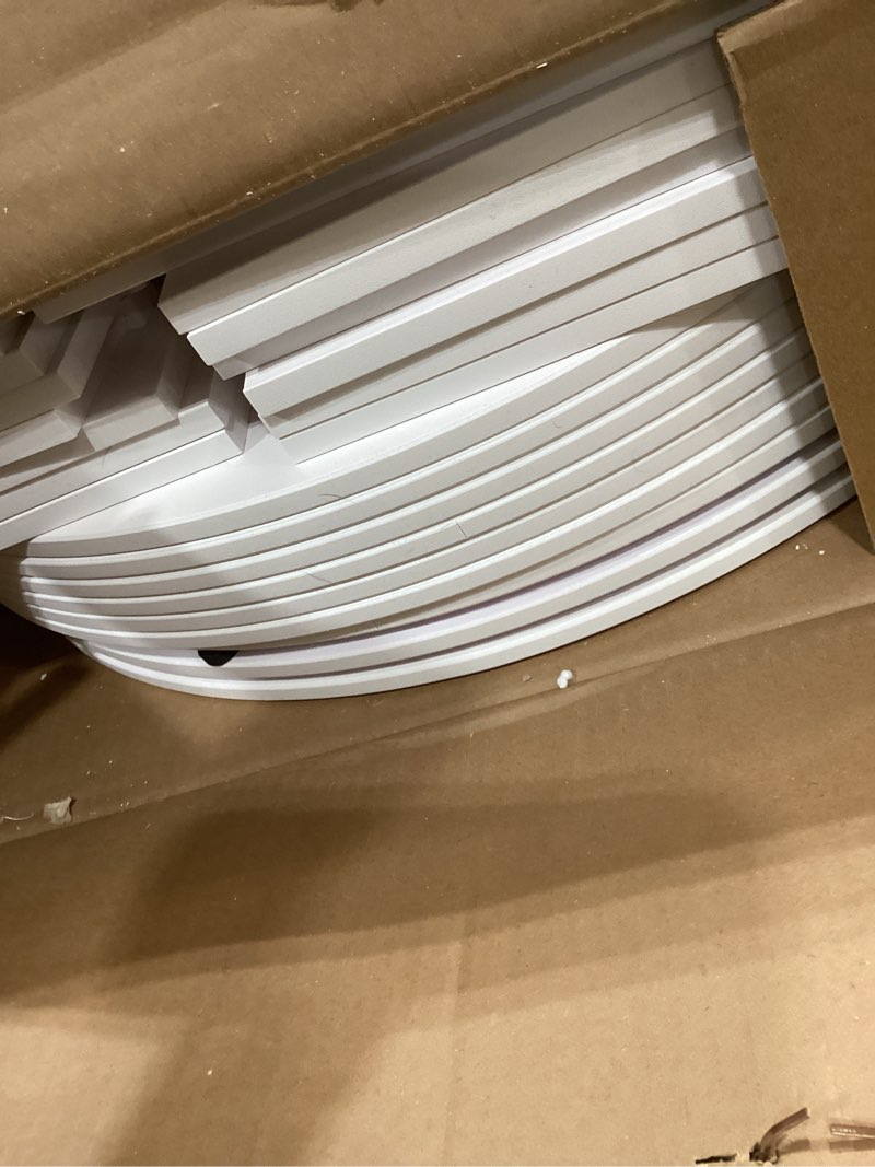 Condition photo showing As Is for SpaceAid Rotating Shoe Rack Tower 7 Tier  Display Lazy Susan  White  23.2 D x 23.2 W x 63 H