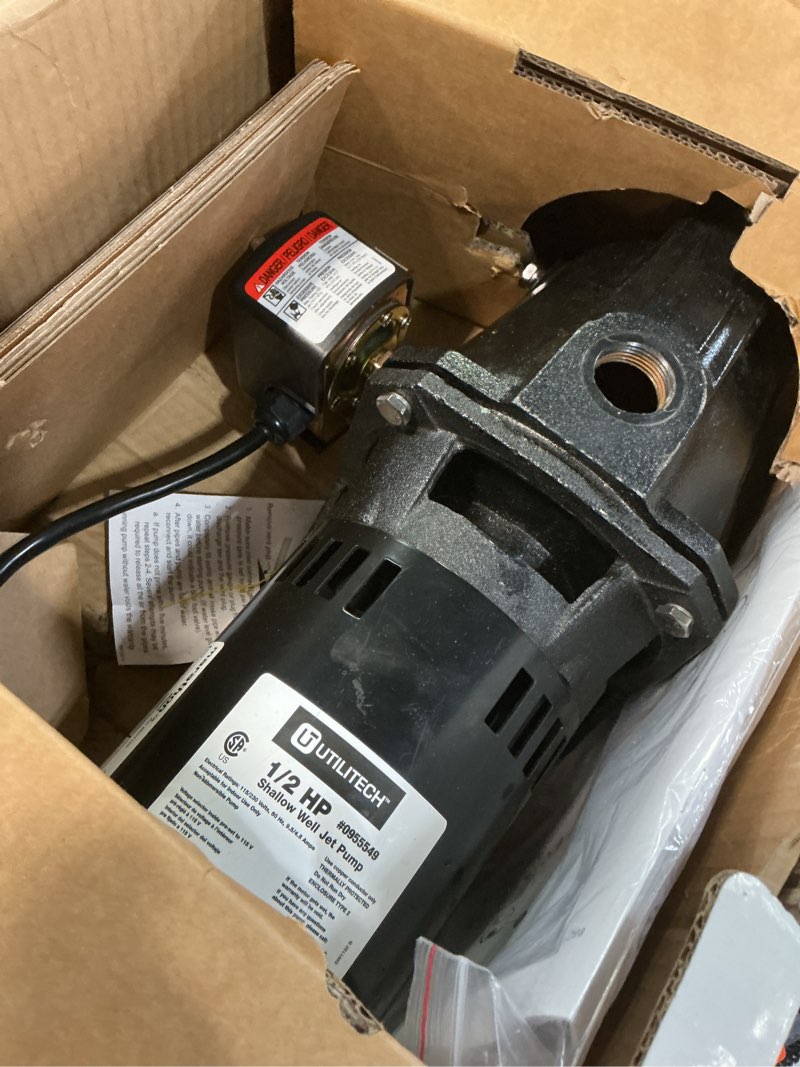 Condition photo showing As Is for Utilitech 0.5-HPCast Iron Shallow Well Jet Pump