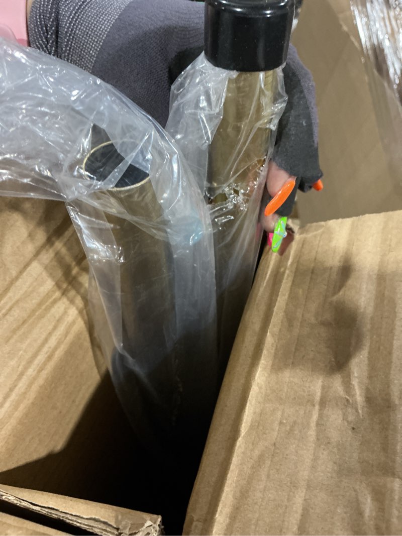 Condition photo showing Good Condition for 1 1/8 inch diameter room darkening curtain rods 48-84”, heavy duty window wrap around drapery rod with aluminum bracket, all accessories, wall mounted ceiling mounted, adjustable length, brushed gold brushed gold 48-84"