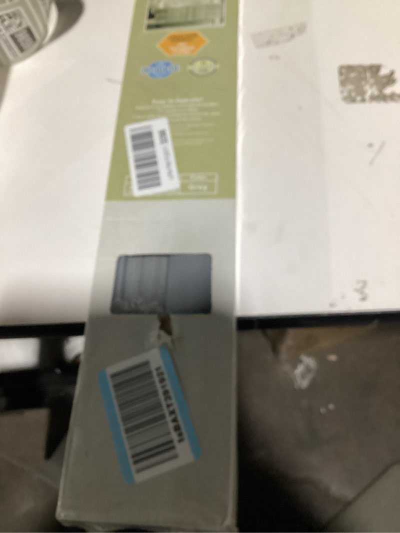Condition photo showing New/Like New for Cordless Light Filtering Mini Blind - 24 Inch Width, 64 Inch Length, 1" Slat Size - Grey - Cordless GII Morningstar Horizontal Windows Blinds for Interior by Achim Home Decor 24"W x 64"H Grey