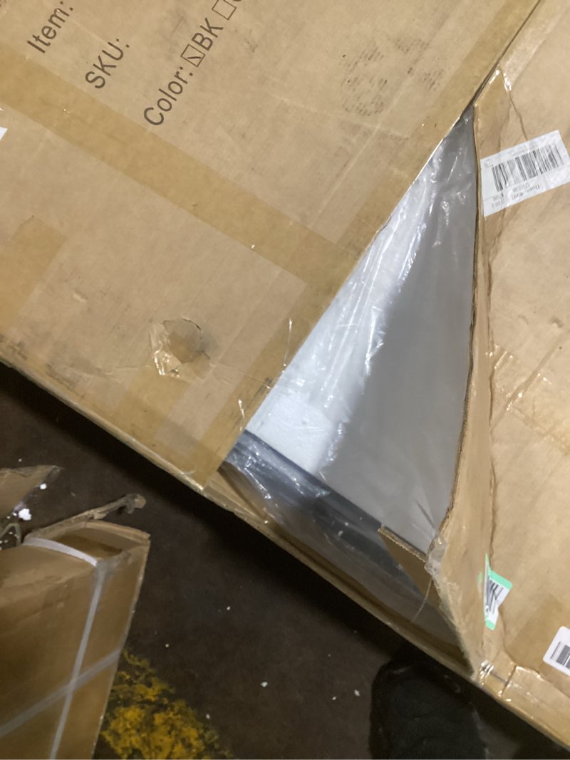 Condition photo showing New/Like New for 60x40 inch large black wall mounted mirror,aluminum framed decorative rectangular bathroom mirror for wall over sink,vanity mirror for bedroom living room bathroom,functional oversized mirror