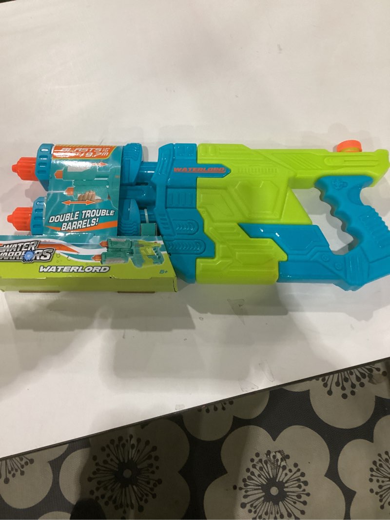 Condition photo showing New/Like New for Water Warriors: Waterlord - Water Blaster - Double-Barrel, Shoots Up to 32 Feet, Outdoor Water Play, Kids Toy, Ages 6+
