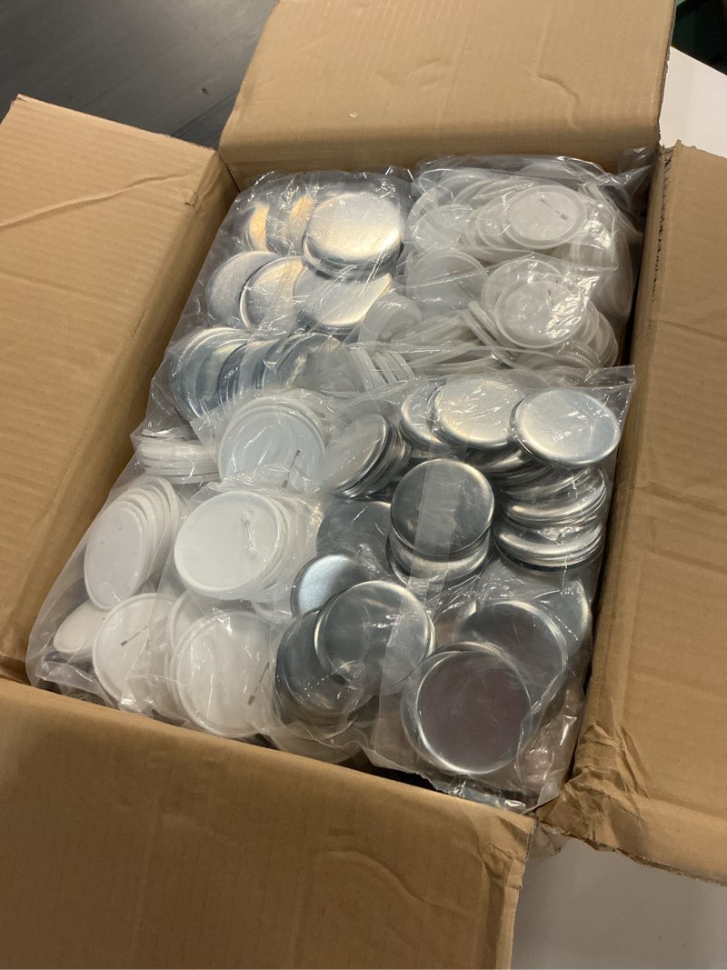 Condition photo showing New/Like New for Button Maker Machine Multiple-Sizes - Button Pin Maker 1.25+2.25+3inch, Interchangeable Button-models Badge Button Press Machine with 300 Sets Button Maker Supplies &Circle Cutter&Cutting Mat 32+58+75mm Button Maker Kit-300 Sets