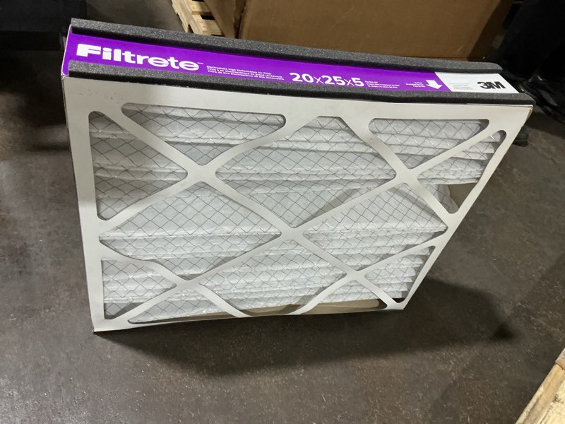 Condition photo showing As Is for 3m filtrete 20x25x5 inch hvac air filter