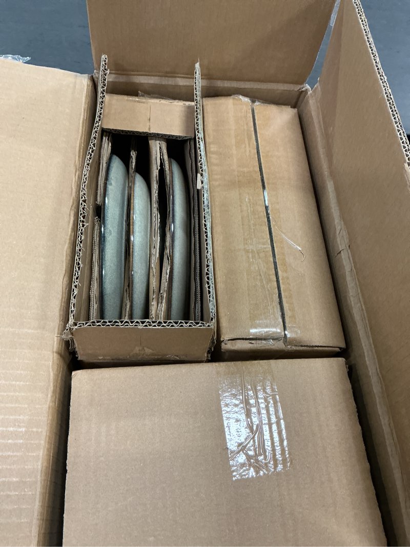 Condition photo showing Good Condition for AmorArc Ceramic Dinnerware Sets,Handmade Reactive Glaze Stoneware Plates and Bowls Set,Highly Scratch Resistant | Dishwasher & Microwave Safe Dishes Set,Service for 4 (12pc) Reactive Glaze Service for 4