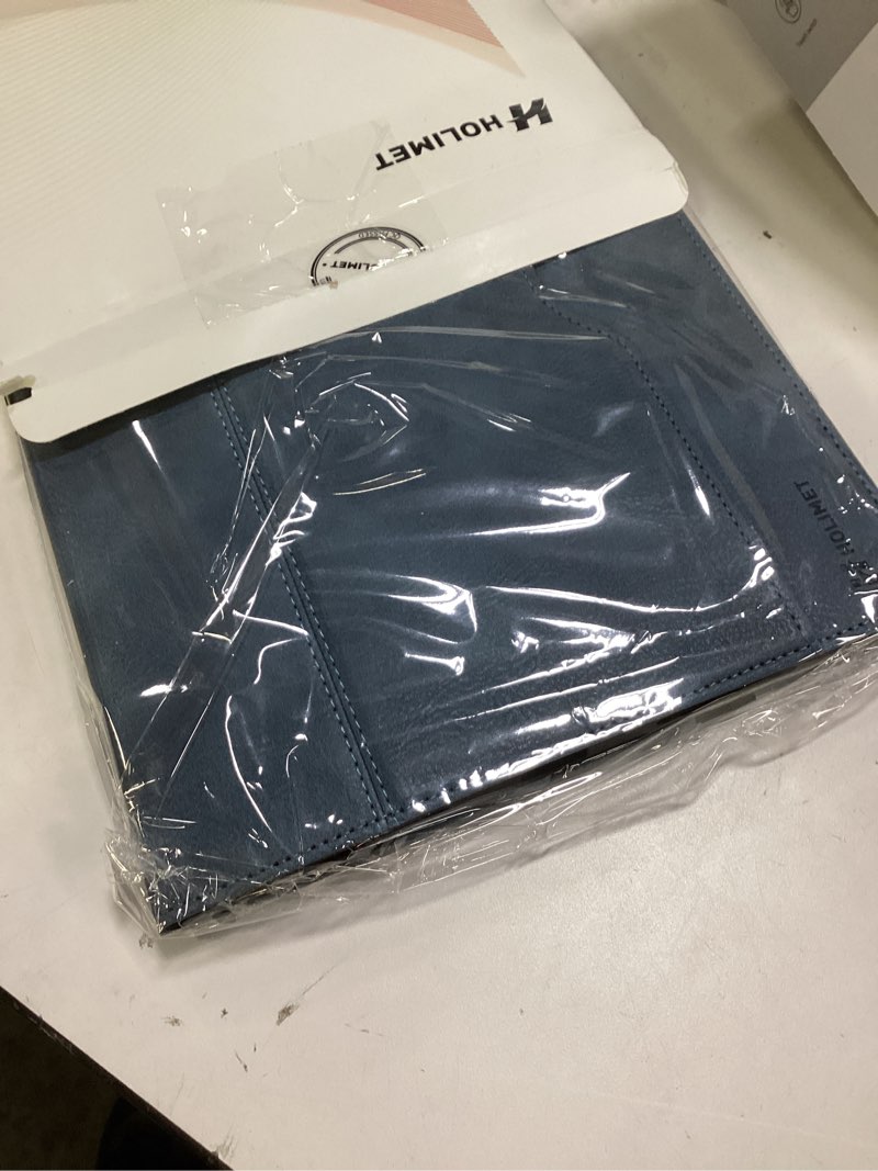 Condition photo showing New/Like New for H HOLIMET Case for iPad Pro 11 inch 2022 4th/3rd/2nd/1st Generation 2021/2020/2018 with Pencil Holder PU Leather Protective with Pocket Strap Soft TPU Back Shockproof Blue