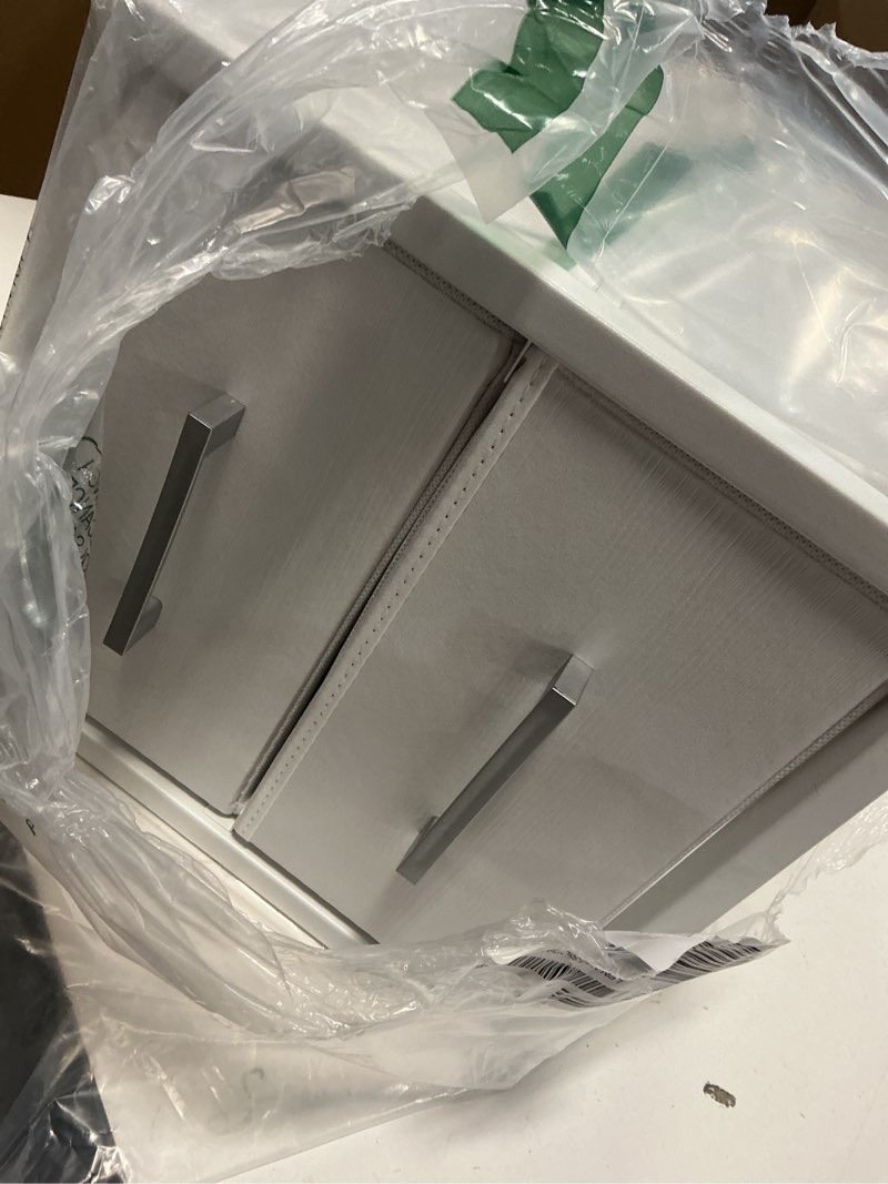Condition photo showing Good Condition for boluo stackable storage drawers closet organizers and storage fabric white 2 drawer dresser for bedroom modern m(11.2"d x 15.2"w x 16.1"h) white