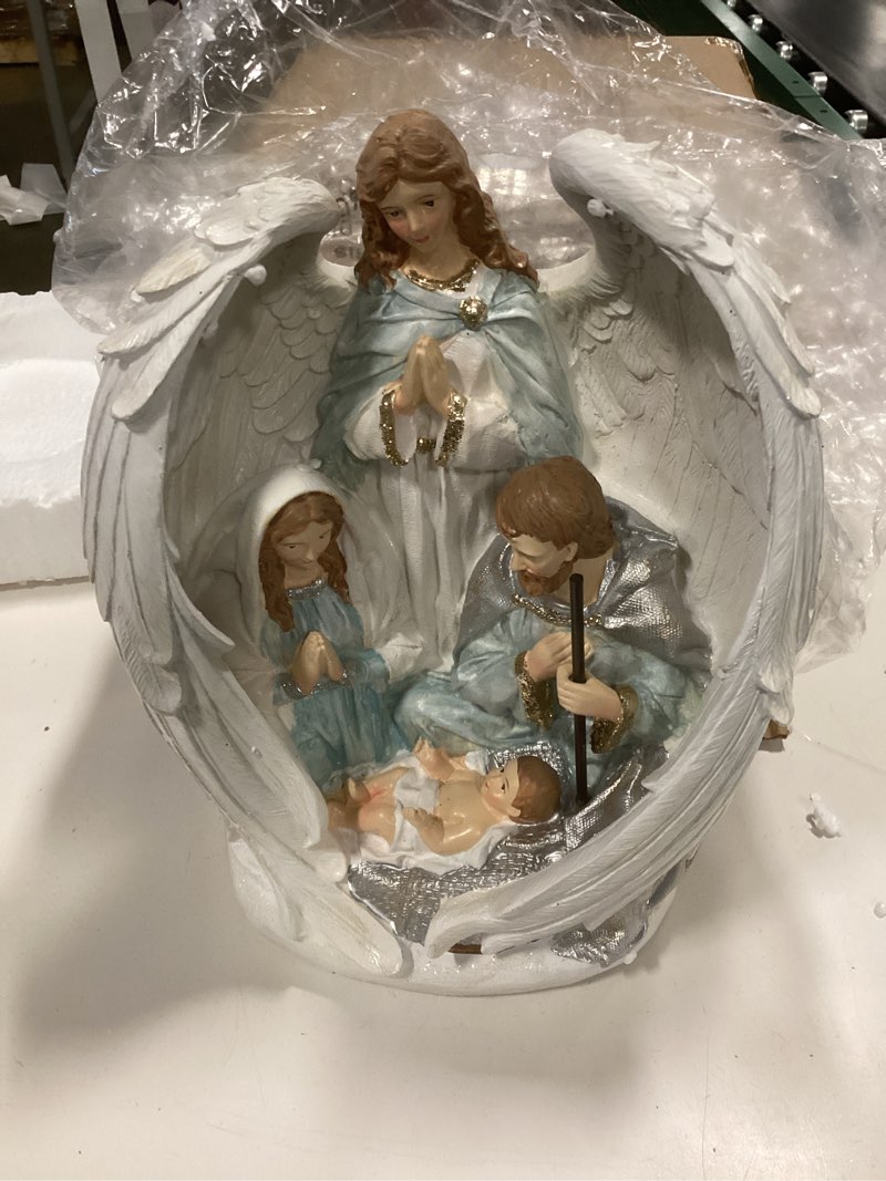Condition photo showing Good Condition for Braxio Christmas Decorations Indoor Nativity Angel Sets - Holy Family Tabletop Scenes Indoor Nativit