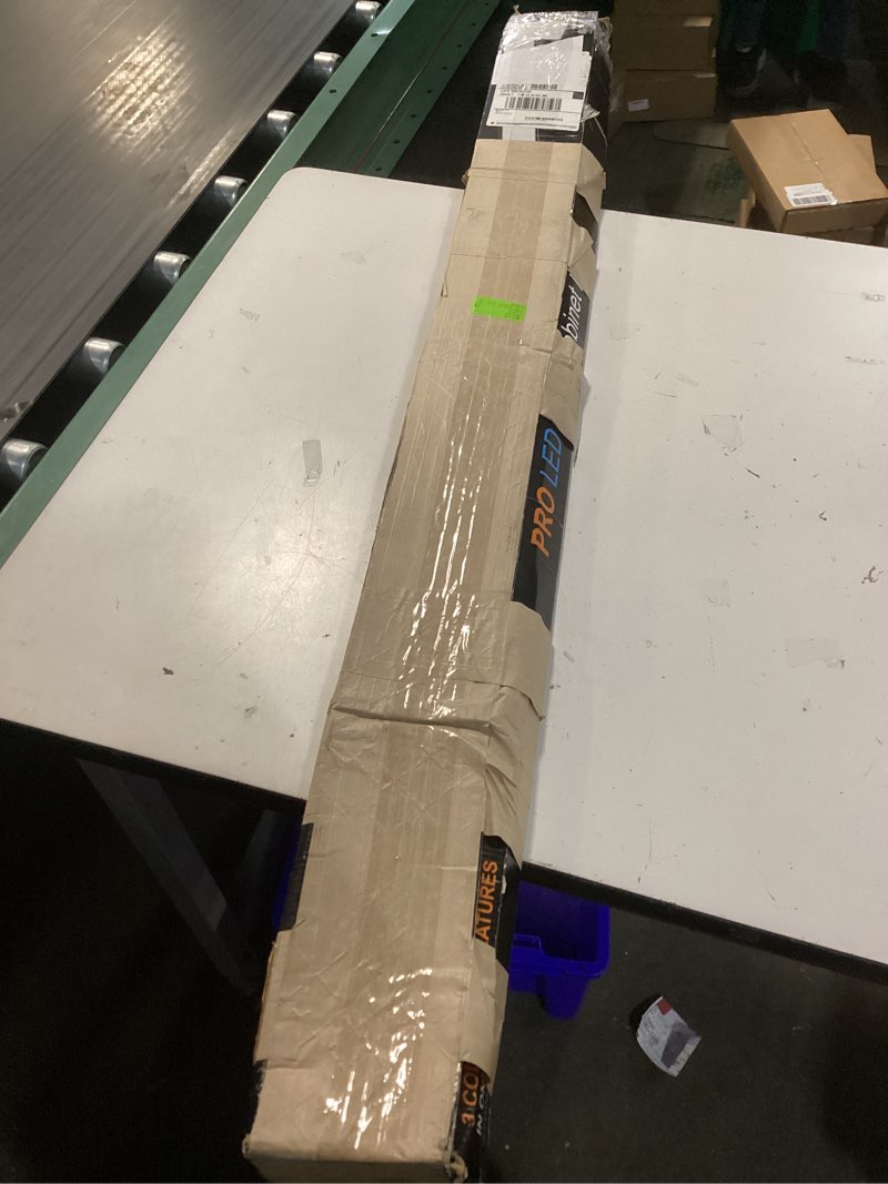 Condition photo showing New/Like New for getinlight 48-inch 3 color levels led under cabinet lighting, hardwired or plugged-in, selectable white 2700k/3000k/4000k, dimmable, white finished, in-0210-6 white 48-inch