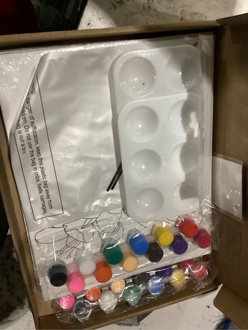 Condition photo showing New/Like New for dinifee 2 pack pre drawn canvas for painting sip and paint kit for couple 8" x 10" stretched pre printed canvas couples date night art party adults easter mother's day gift(vivid butterfly)