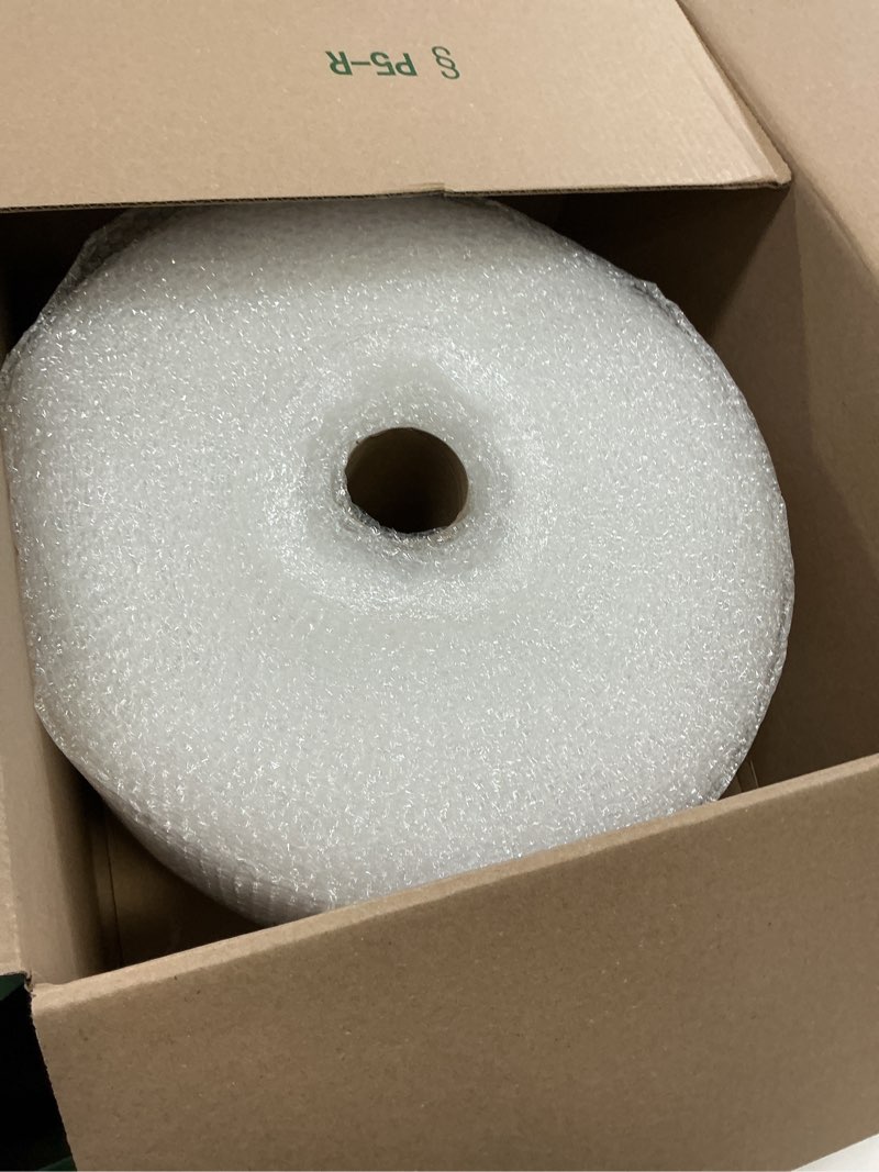 Condition photo showing Good Condition for amazon basics bubble wrap for moving, packing, shipping and storage, perforated protective cushioning for fragile items, 12-inch x 175-ft long roll, small 3/16", clear