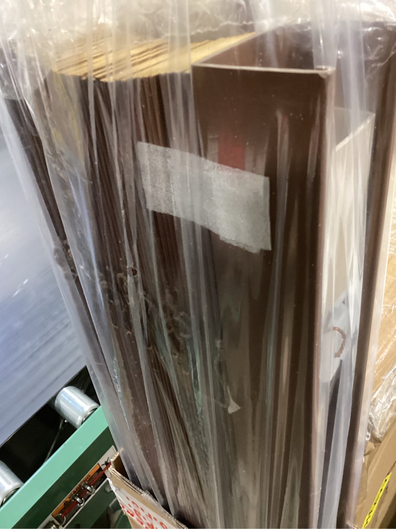 Condition photo showing Good Condition for Eclipse 2in. Faux Wood Blinds, 34.5"W x 72"L in Dark Oak - Cordless Window Blinds, Certified Safe for Children & Pets, Light Filtering, Wand Tilt and Smooth Easy Operation, Window Shades for Home 34.5"W x 72"H Dark Oak