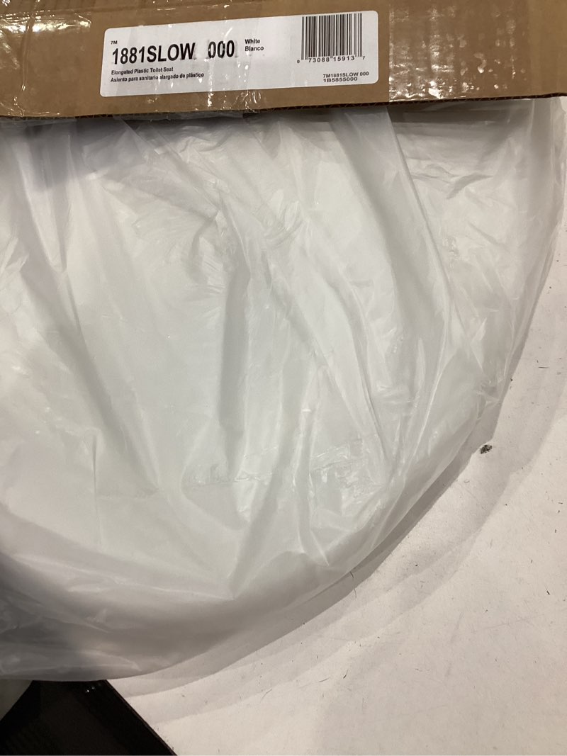 Condition photo showing Good Condition for little2big toilet seat with built-in toddler potty training seat, slow close, easy to install, made in usa, elongated, white
