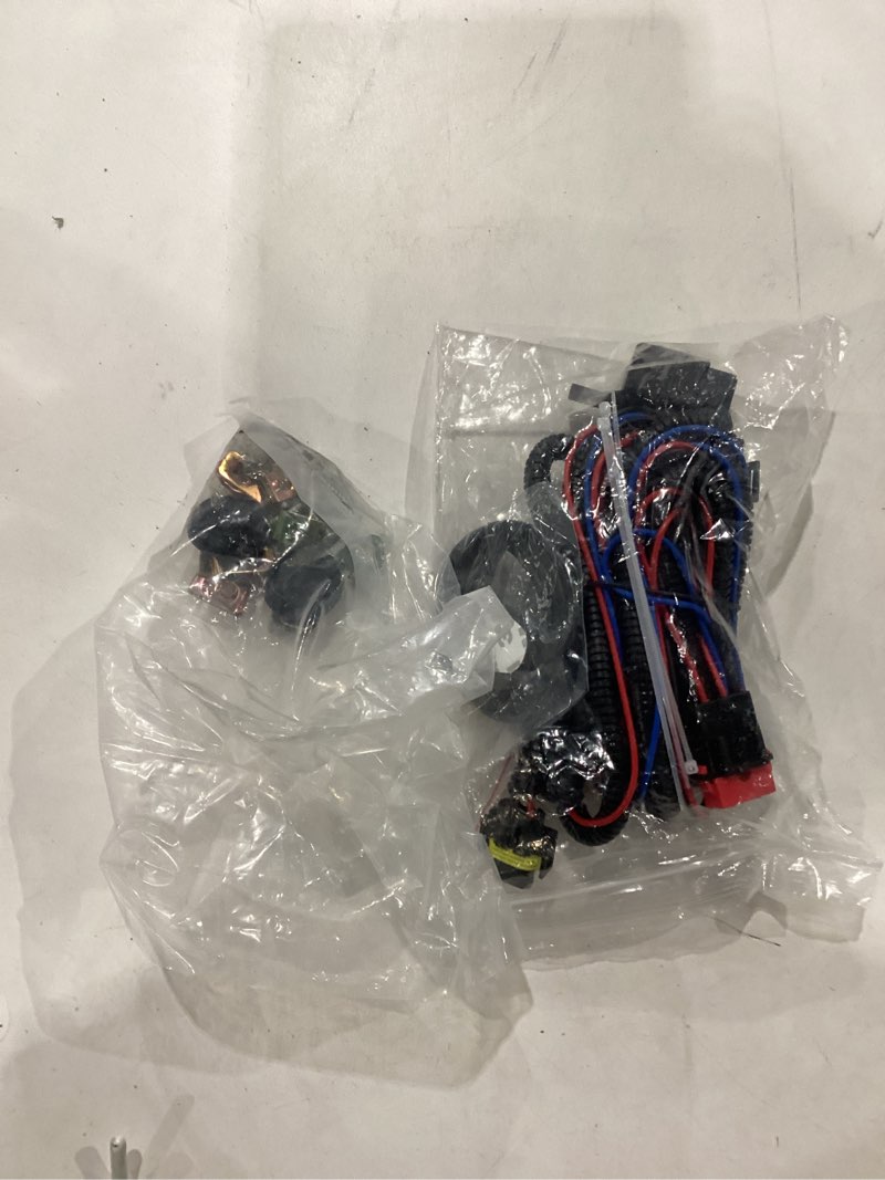 Condition photo showing As Is for ficolpoled fog lights assembly for 2019 2020 2021 2022 2023 2024 dodge ram 2500 3500 pickup - bumper driving fog lamps oem replacement with bracket, bezels, switch, harness (white) white light for 2500