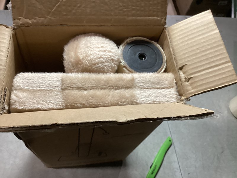 Condition photo showing New/Like New for ANWA 32" Tall Cat Scratching Posts for Indoor Cats, 3-in-1 Vertical Cat Scratching Post with Plush Toys, Premium Sisal Post for Cats at All Ages with Reinforced Stable Base, Beige Basic Cat Post