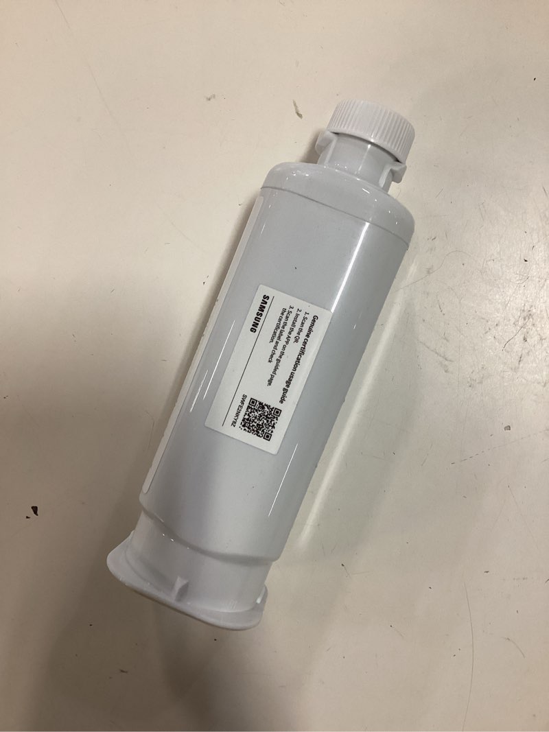 Condition photo showing As Is for samsung haf-qin/exp genuine refrigerator water filter, reduces 99% of harmful contaminants for clean, clear drinking water, 6-month life, easy install, pack of 1