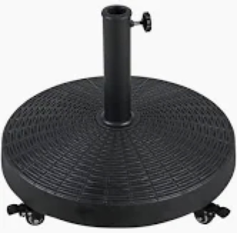 Umbrella base with wheels black