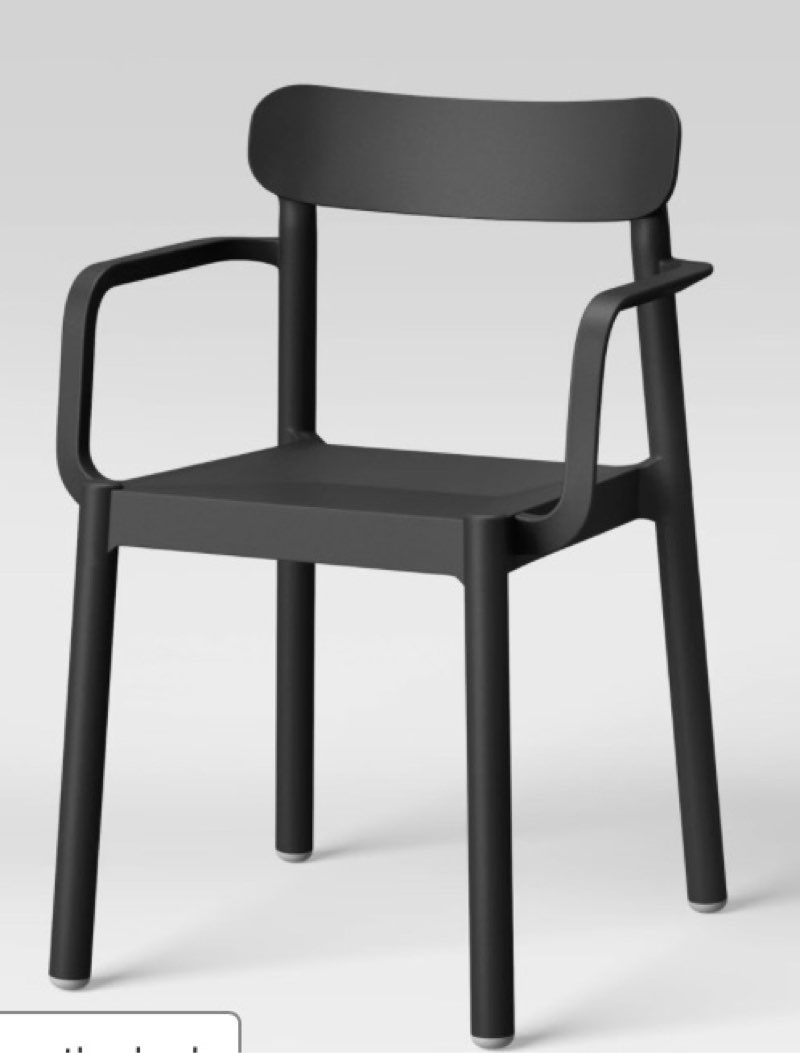 elba outdoor patio stack dining chair black - room essentials™
