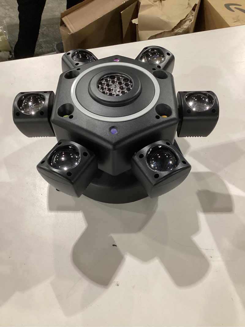 Condition photo showing Good Condition for moving head dj lights for parties, disco stage lights 7-in-1 led rgbw 6 arms with mixed lighting effects,dj stage lighting for party disco club wedding bar