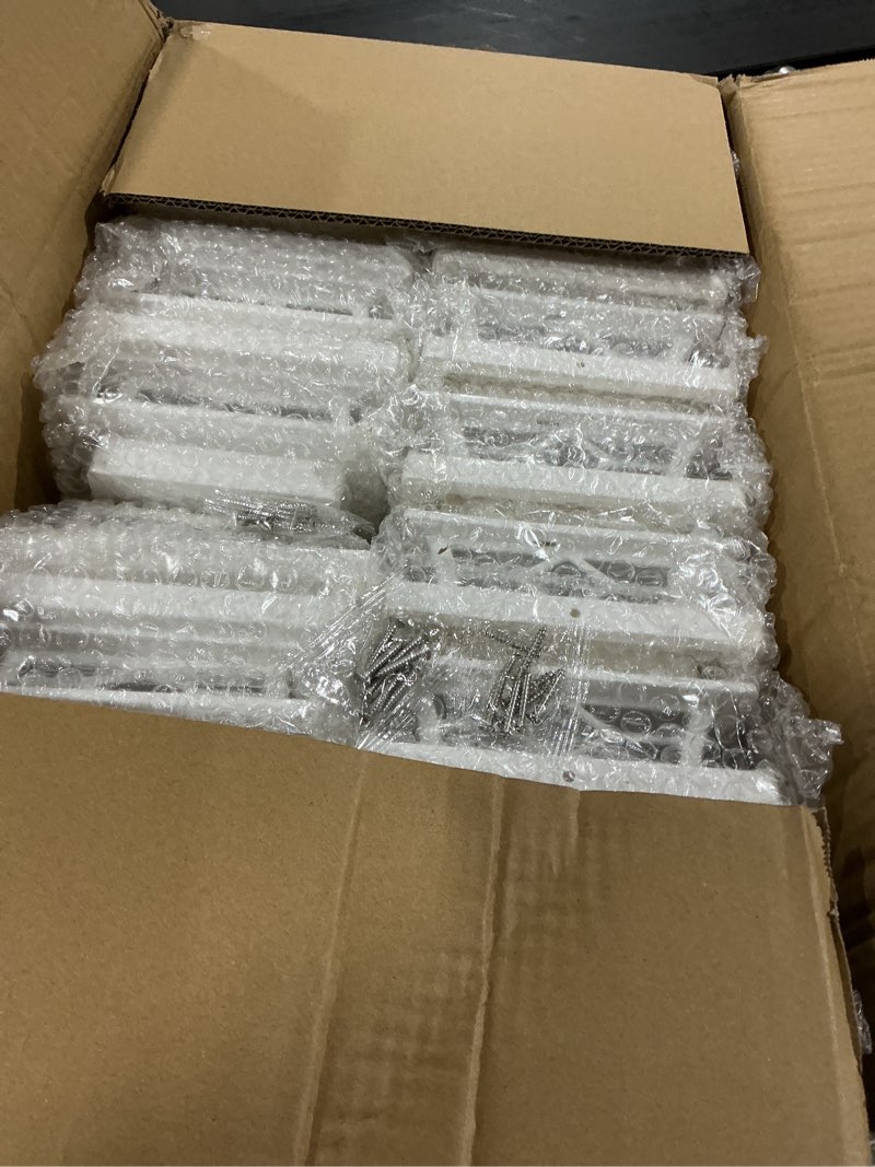 Condition photo showing Good Condition for jofios solar fence post lights, cap lights for 4x4/5x5 vinyl fence and 4x4/6x6 wooden post, warm white/cool white lighting, white solar cap outdoor waterproof decorate garden pathway deck patio white 16pack