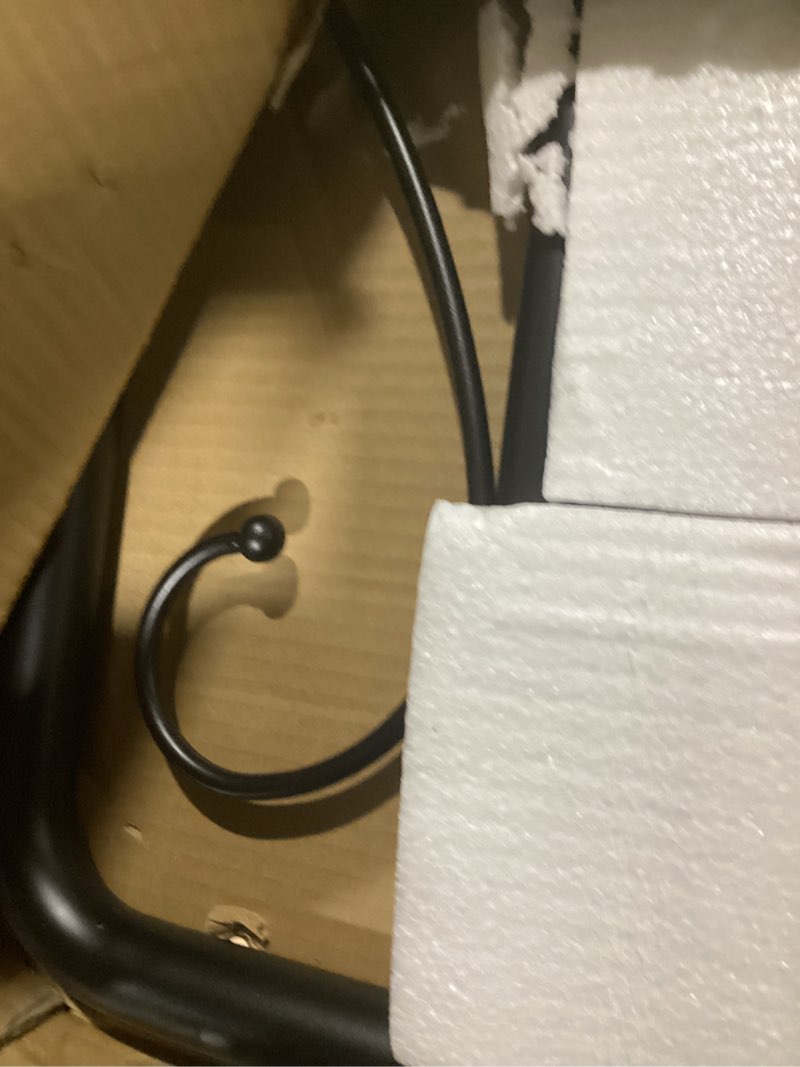 Condition photo showing Good Condition for king headboard only with storage, upholstered headboards for king size bed with led light, charging station, height adjustable, sturdy and stable headboard, black & grey black & grey king (u.s. standard)