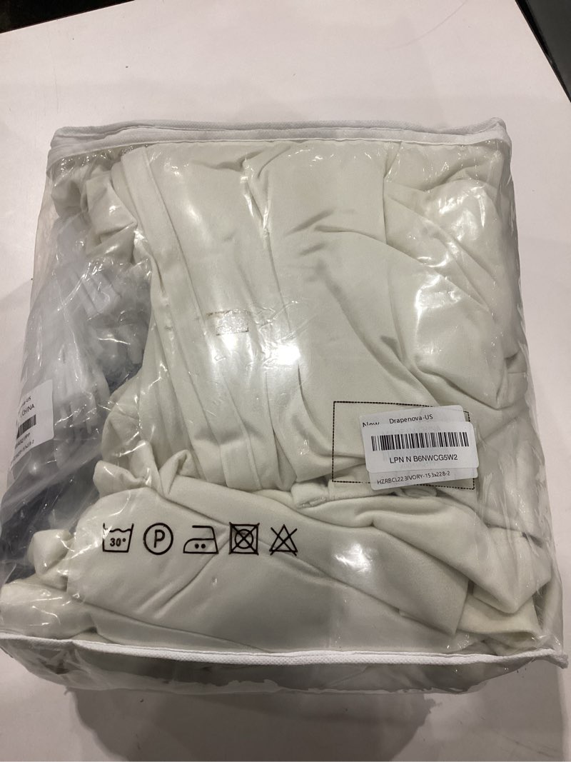 Condition photo showing New/Like New for drapenova ivory velvet curtains 90 inches long,luxury thick velvet viral pinch pleated drapes for be