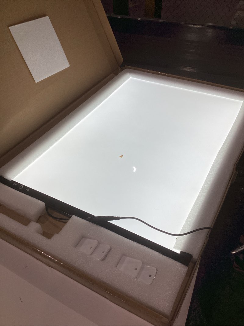 Condition photo showing Good Condition for hsk a2 led artist tracing light box copy table, adjustable high brightness light pad for tatto drawing, sketching, animation,diamond painting accessories