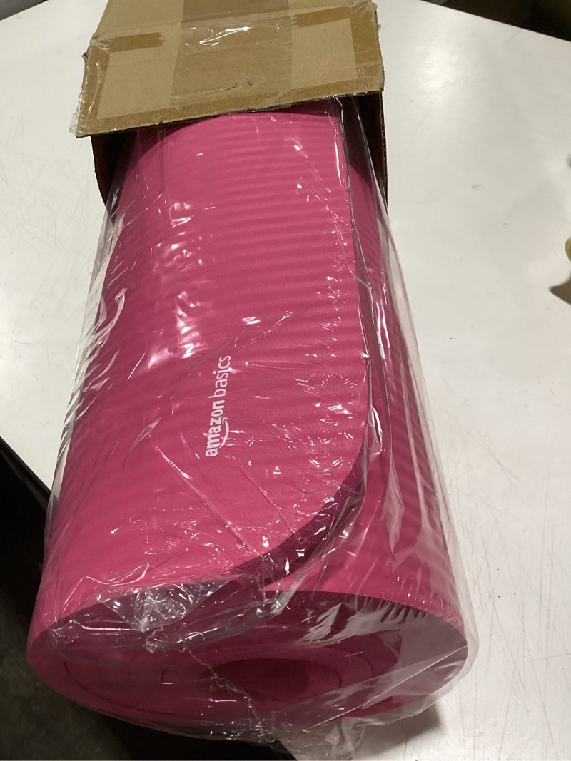 Condition photo showing Good Condition for Amazon Basics Extra Thick Exercise Yoga Mat with Carrying Strap Pink 1/2 Inch
