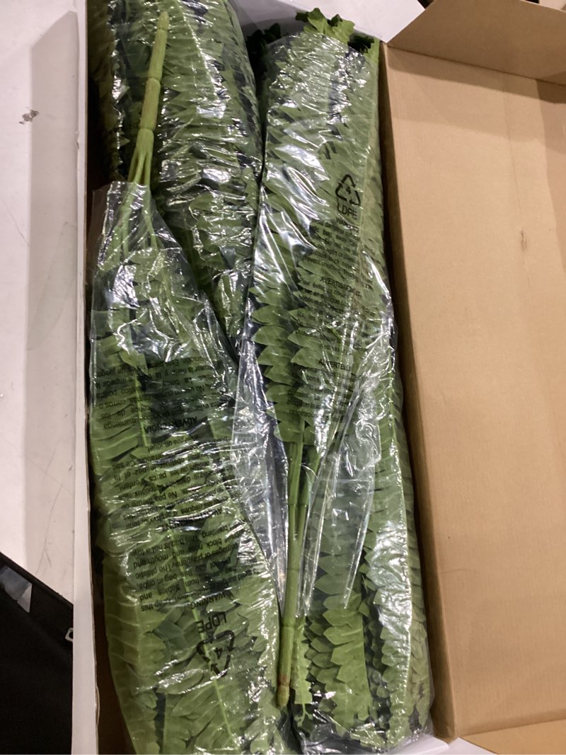Condition photo showing New/Like New for forest prince 35" fake ferns, 4 large artificial bonston ferns bushes plants with 39 fronds for outdoors garden patio porch entrance low maintain home decor 35" 4 pcs