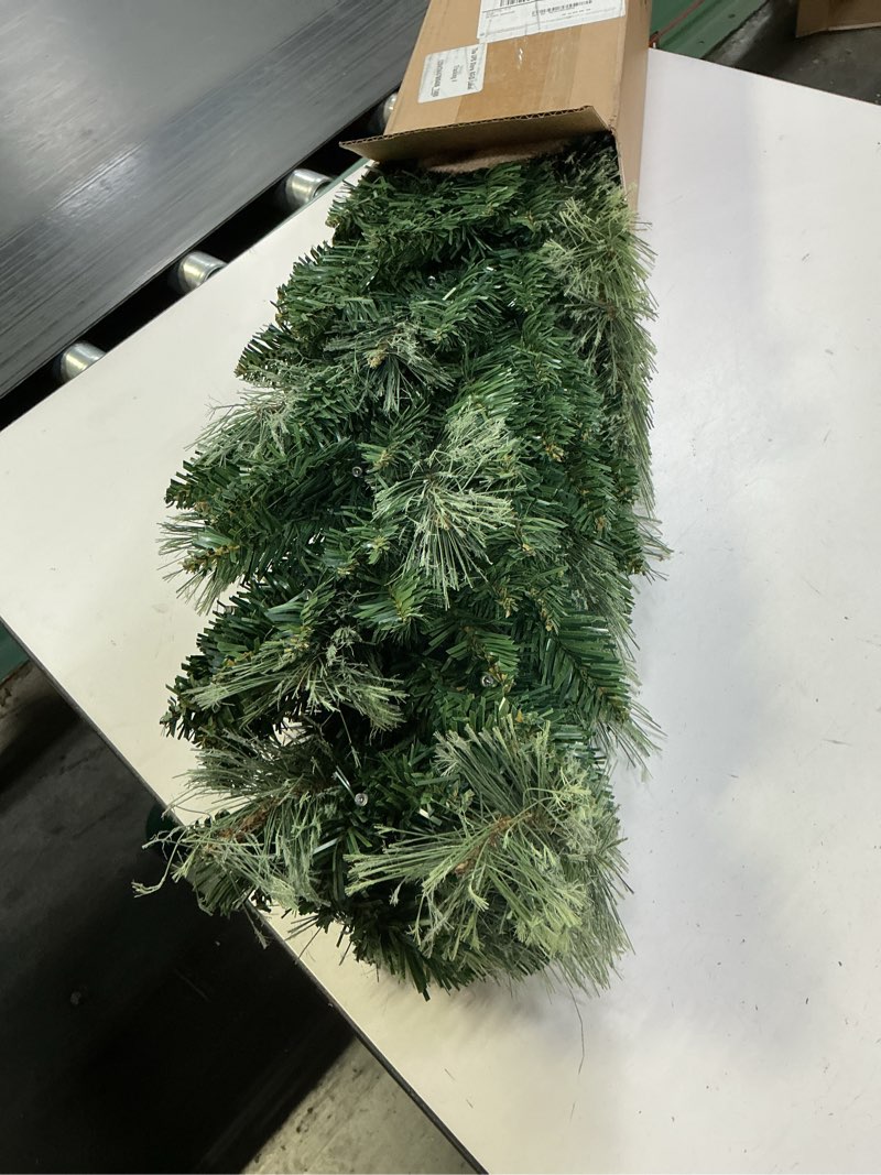 Condition photo showing New/Like New for 3ft Pre-lit Artificial Christmas Tree,100 PVC Branches Tips+20 Flowering Pine Needles+Burlap Wrapped Plastic Base,Battery Operated Green Xmas Tree for Tabletop or Desk